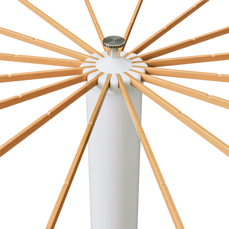 SmartRack tørrestativ illustration – med krom sølvtop, nordisk design, kvalitet og æstetik