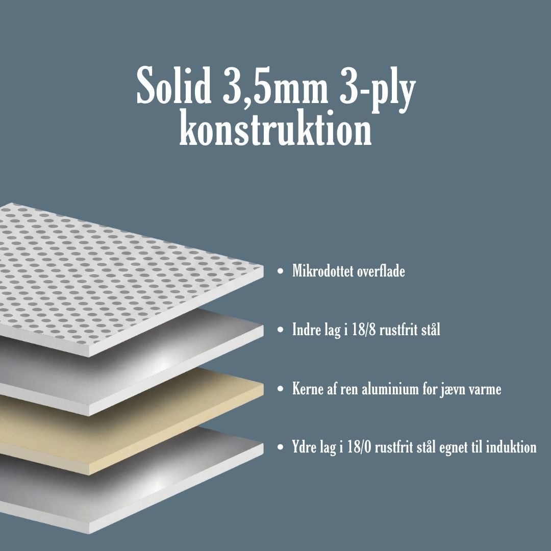 Naturlig Non-stick stegepande 28cm